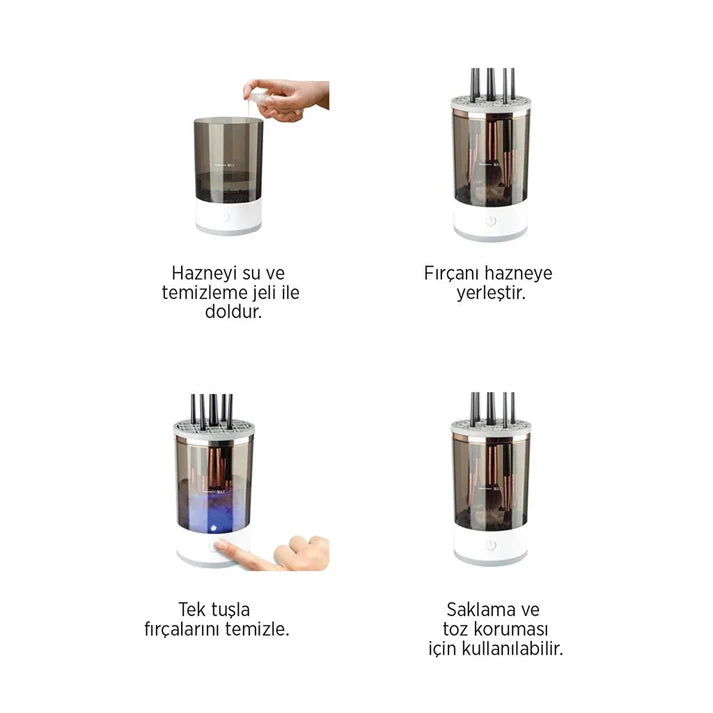 Lucie™ PureSpin Pro - Makyaj Fırçası Temizleme Cihazı