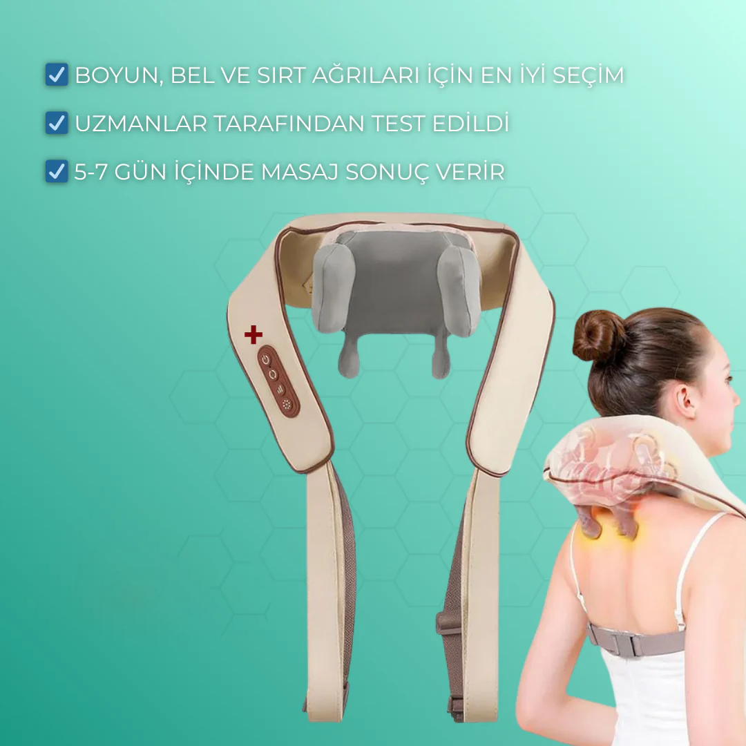 Lucie™ DeepRest - 4D Boyun ve Sırt Masaj Yastığı